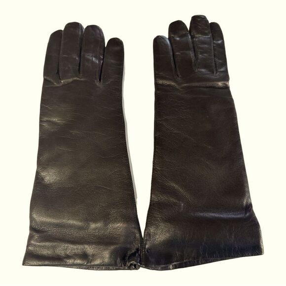 PLYMOUTH Women's Leather Evening Driving Gloves Brown Size 7 - Picture 2 of 9